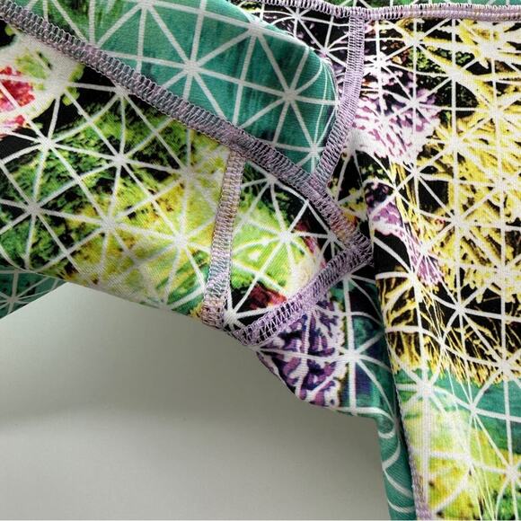 Lululemon Rare Wunder Under Crop II *Full-On Luon (Roll Down) in Paradise Grid 4 - Picture 8 of 11